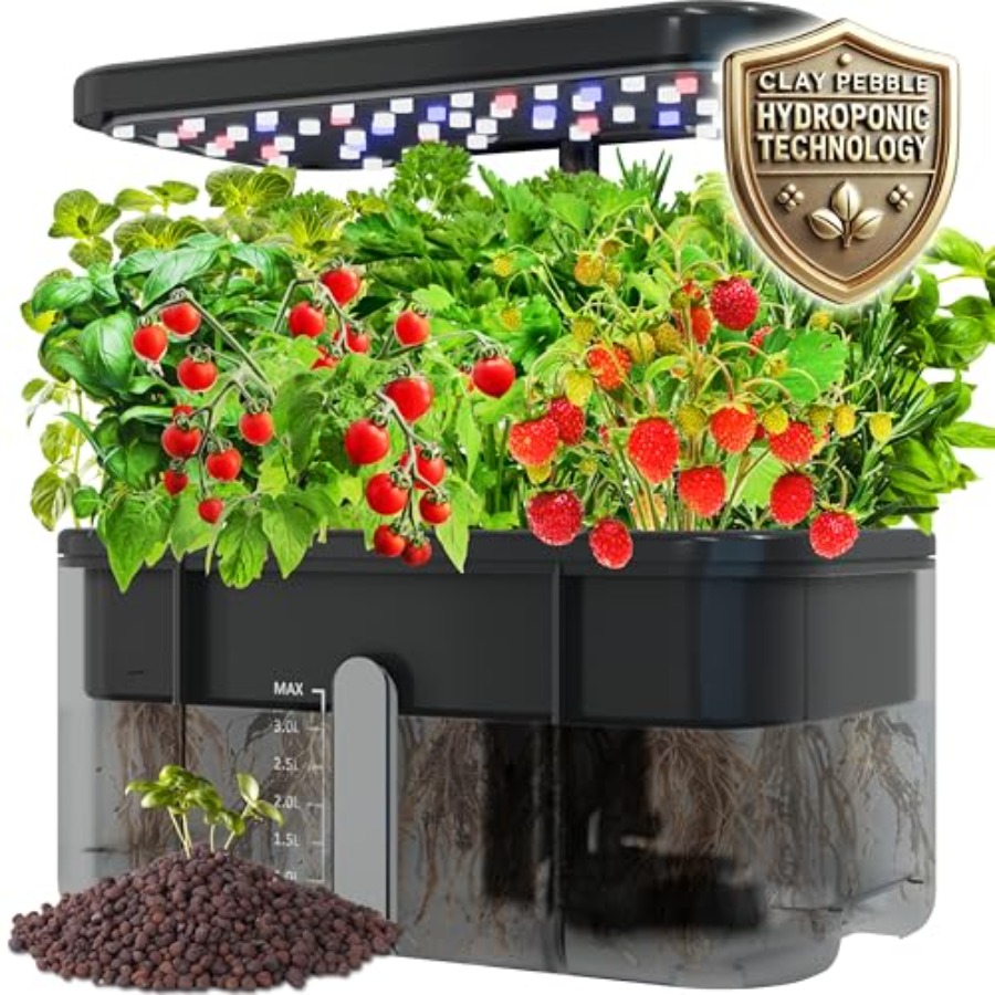 Clay Pebble Growing - Indoor Herb Garden Kit with Clay