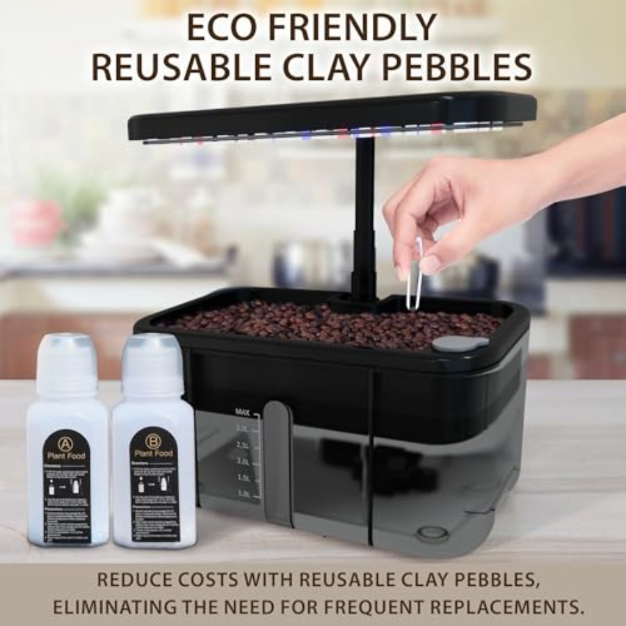 Indoor Herb Garden Kit with Cl - Clay Pebble Growing のレビューと価格